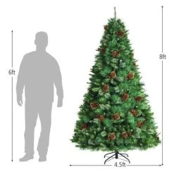 Costway 6ft7ft8ft Pre-lit Hinged Artificial Christmas Tree w/Pine Cones & Red Berries 16 Costway 6ft7ft8ft Pre-lit Hinged Artificial Christmas Tree w/Pine Cones & Red Berries -Northlight Christmas Store GUEST 9b1d6ddd 1d5c 4702 a8a3 49b8506f26f7