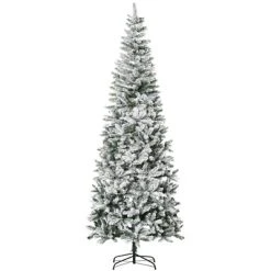 HOMCOM Unlit Snow-Flocked Slim Pine Artificial Christmas Tree with Realistic Branches and Tips -Northlight Christmas Store GUEST 9b469969 fc5e 46a1 86ff c9df3c8f4dba
