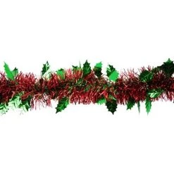 Northlight 12' x 4" Unlit Shiny Red Tinsel with Green Holly Leaves Christmas Garland 7 Northlight 12' x 4" Unlit Shiny Red Tinsel with Green Holly Leaves Christmas Garland -Northlight Christmas Store GUEST 9b5085e7 477b 474c acb4 e883aa8fd7bf