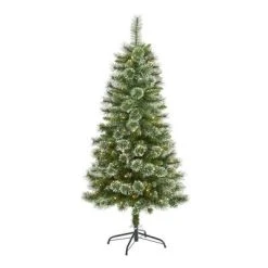 Nearly Natural Pre-Lit LED Slim Snow Flocked Tip Wisconsin Pine Artificial Christmas Tree Clear Lights -Northlight Christmas Store GUEST 9c262020 fb64 4148 9ab5 d8a08fe2ba30