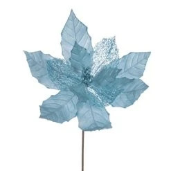 Vickerman 11" Velvet and Glitter Mesh Poinsettia Flower on Steem -Northlight Christmas Store GUEST 9c48c2df e46a 4f80 8f9b ecbf7669a770
