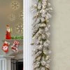 National Tree Company Pre-Lit 'Feel Real' Artificial Christmas Garland, Green, Sheffield Spruce, White Lights, With Frosted Branches, Plug In,9 Feet -Northlight Christmas Store GUEST 9c89a91f 1ed8 454b 9dc1 62029afed195