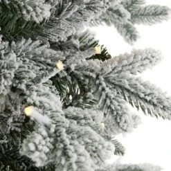 Home Heritage Overlight 7 Foot Flocked Prelit Artificial Christmas Tree w/ 1200 Dimmable White Micro Dot LED Lights, 2421 PVC Tips, Remote, and Stand -Northlight Christmas Store GUEST 9ccf76fa 527f 49a4 a76a 1fb60141c87f