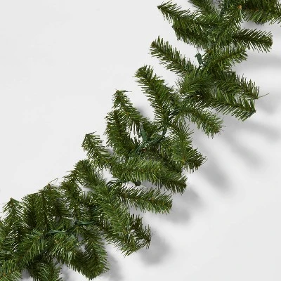 9' Pre-Lit Artificial Pine Bough Christmas Garland Green with Clear Lights - Wondershop™ 3 9' Pre-Lit Artificial Pine Bough Christmas Garland Green with Clear Lights - Wondershop™