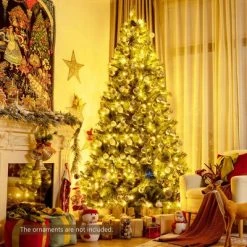 Costway 6ft7ft8ft Pre-lit Hinged Artificial Christmas Tree w/Pine Cones & Red Berries 15 Costway 6ft7ft8ft Pre-lit Hinged Artificial Christmas Tree w/Pine Cones & Red Berries -Northlight Christmas Store GUEST 9d0724e7 26de 4d0f a9dd 08d55cc85916