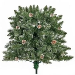 HOMCOM Artificial Snow Dipped Christmas Tree with Pinecones, Holiday Home Indoor Decoration with Foldable Feet -Northlight Christmas Store GUEST 9d56212c 49c5 4e40 9cf4 ad2e6c37cf62