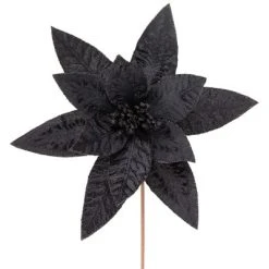 Northlight 25" Black Glittered Poinsettia Christmas Floral Stem Spray -Northlight Christmas Store GUEST 9df5d1fa 1ca9 4b2a 8c9b 0816867cbc59