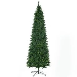 HOMCOM Artificial Christmas Tree Holiday Decoration with Auto Open, Steel Base, Pine Needles, Pencil Shape -Northlight Christmas Store GUEST 9e005bed 7d45 4dc1 afa4 493546b6c66f