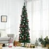 HOMCOM 82.75" Slim Noble Fir Unlit Artificial Christmas Tree with Realistic Branches and 499 Tips -Northlight Christmas Store GUEST a14c52bc 6d7f 4c67 8eab 342246a0cc33