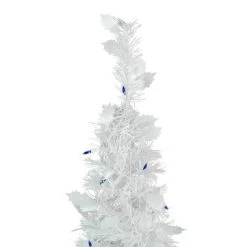 Northlight 6ft Lighted White Tinsel Pop-Up Artificial Christmas Tree, Blue Lights -Northlight Christmas Store GUEST a23c2542 9fdf 4298 ba98 784a67cfbc10