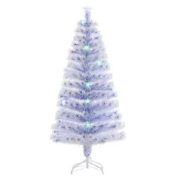 HOMCOM Pre-Lit Douglas Fir Artificial Christmas Tree with 230 Tips, 26 Fiber Optic Lights, White/Blue 19 HOMCOM Pre-Lit Douglas Fir Artificial Christmas Tree with 230 Tips, 26 Fiber Optic Lights, White/Blue -Northlight Christmas Store GUEST a27cc62b 503c 4c2c ad99 988b387b9e90