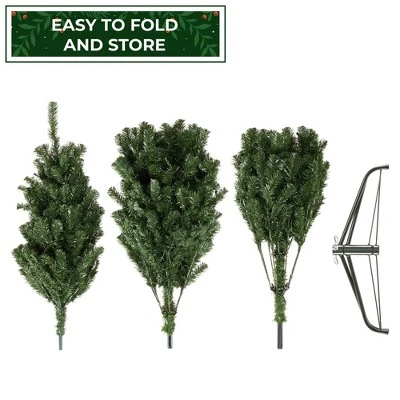Casafield Pre-Lit Artificial Green Spruce Christmas Tree with Metal Stand 8 Casafield Pre-Lit Artificial Green Spruce Christmas Tree with Metal Stand - Image 6