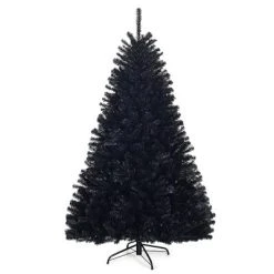 Costway 7.5Ft or 6Ft Hinged Artificial Halloween Christmas Tree Full Tree with Metal Stand Black -Northlight Christmas Store GUEST a46fe8b6 302e 4a8c 97dd a1f99ab697a0