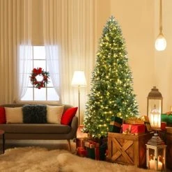 Tangkula Pre-Lit Christmas Tree Artificial Xmas Tree W/ Replaceable Dual Color LED Lights 17 Tangkula Pre-Lit Christmas Tree Artificial Xmas Tree W/ Replaceable Dual Color LED Lights -Northlight Christmas Store GUEST a48b7bff 8116 4db3 a351 a1da68fbebfa