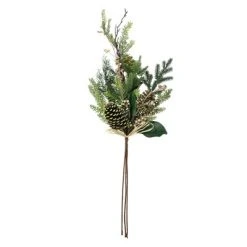 Northlight 28" Artificial Mixed Pine with Berries and Pine Cones Christmas Pick Spray Decoration