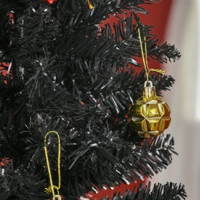 HOMCOM 70.75" Artificial Christmas Pencil Tree Holiday Xmas Tree Home Indoor Decoration 6 HOMCOM 70.75" Artificial Christmas Pencil Tree Holiday Xmas Tree Home Indoor Decoration - Image 4