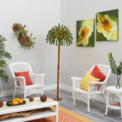 6ft Nearly Natural Pre-Lit LED Palm Artificial Christmas Tree Warm White Lights 8 6ft Nearly Natural Pre-Lit LED Palm Artificial Christmas Tree Warm White Lights - Image 6