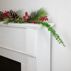 Northlight 5' x 10" Berry Pine and Eucalyptus Artificial Christmas Garland - Unlit