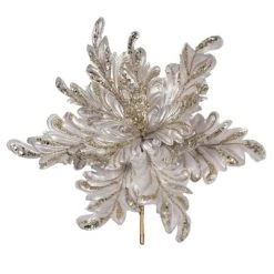 Vickerman 17" Pearl Glitter Poinsettia Aritificial Christmas Stem -Northlight Christmas Store GUEST a721b4fc 7a67 44bc 94d0 0a8cfc03cbae