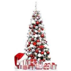 Tangkula Pencil Artificial Christmas Tree Snow Flocked Pencil Tree with Flexible Stand -Northlight Christmas Store GUEST a7aaef7e 2228 4bb4 85c6 c22fdfbe6db8