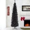 National Tree Company 6 ft Artificial Christmas Tree, Black Tinsel, Includes Stand