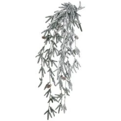 Sullivans Artificial Pine Cascade Bush 31"H White