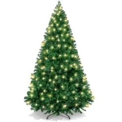 Best Choice Products 6ft Pre-Lit Premium Hinged Artificial Christmas Pine Tree w/ 1,000 Tips, 250 LED Lights, Metal Base -Northlight Christmas Store GUEST a8d9dd8f 77fd 4775 85a4 3238c582c27c