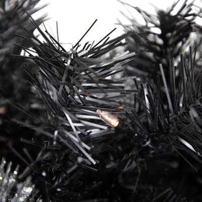 Northlight 6' Pre-Lit Black Artificial Christmas Garland with Timer - Warm White LED Lights 7 Northlight 6' Pre-Lit Black Artificial Christmas Garland with Timer - Warm White LED Lights - Image 5