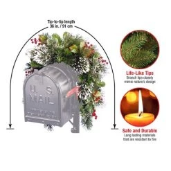 National Tree Company 36in. Wintry Pine(R) Mailbox Swag -Northlight Christmas Store GUEST aacf571f c796 4748 8389 57467bf65913