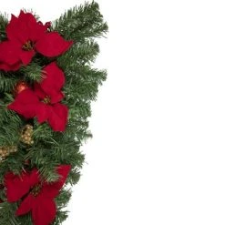 Northlight 30" Unlit Red Poinsettia and Gold Pine Cone Artificial Christmas Teardrop Swag -Northlight Christmas Store GUEST ab11915e ae8a 4850 8e81 c85324cb9fc5