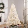 HOMCOM 6ft Tall Pre-Lit Douglas Fir Artificial Christmas Tree with Realistic Branches, 250 Warm White LED Lights and 1000 Tips, White -Northlight Christmas Store GUEST ab8b94e0 3a19 489f a1d5 570cfb3f73e2