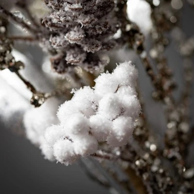 6"H Sullivans Frosted Silver Berry Orb; White 3 6"H Sullivans Frosted Silver Berry Orb; White