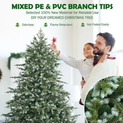 Costway 6ft Artificial Christmas Spruce Hinged Tree w/ 892 Mixed PE & PVC Tips -Northlight Christmas Store GUEST acf04420 a101 4146 b1d4 d8680840c281