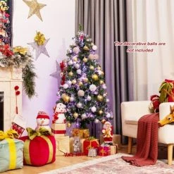 Costway 5ft Pre-lit Fiber Optic PVC Artificial Christmas Tree w/ 449 Branch Tips 14 Costway 5ft Pre-lit Fiber Optic PVC Artificial Christmas Tree w/ 449 Branch Tips -Northlight Christmas Store GUEST ad1d00d7 0c93 4411 8492 05471ba5d994