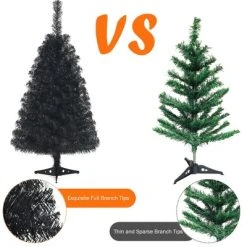 Costway 3ft Unlit Artificial Christmas Halloween Mini Tree Black w/Plastic Stand -Northlight Christmas Store GUEST ad84e44e 0a3d 4cea 8ba6 c4e64766a803
