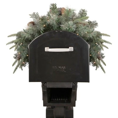 Northlight 36" Pre-lit Pine Cone and Artificial Mixed Pine Christmas Mailbox Swag 4 Northlight 36" Pre-lit Pine Cone and Artificial Mixed Pine Christmas Mailbox Swag - Image 2