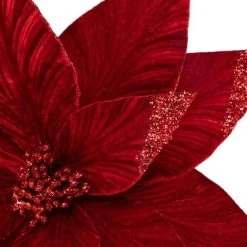 Northlight 24" Red Glittered Poinsettia Christmas Stem Spray -Northlight Christmas Store GUEST ae491ca8 0276 462b 9ab2 f47559865d99