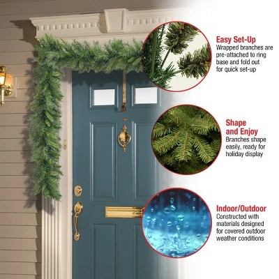 National Tree Company Pre-Lit Artificial Christmas Garland, Green, Winchester Pine, White Lights, Plug In, Christmas Collection, 9 Feet 6 National Tree Company Pre-Lit Artificial Christmas Garland, Green, Winchester Pine, White Lights, Plug In, Christmas Collection, 9 Feet - Image 4