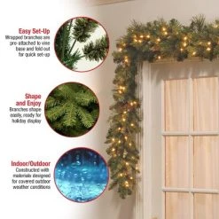 National Tree Company 9 ft. Carolina Pine Garland with Clear Lights -Northlight Christmas Store GUEST aefa3ee9 5f52 4d09 991c 4c4fe54ade1c