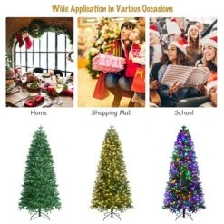 Tangkula Pre-Lit Christmas Tree Artificial Xmas Tree W/ Replaceable Dual Color LED Lights 19 Tangkula Pre-Lit Christmas Tree Artificial Xmas Tree W/ Replaceable Dual Color LED Lights -Northlight Christmas Store GUEST af26d535 d3f7 4526 9616 14d46951fbb3