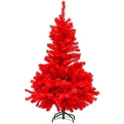 Northlight 4' Scarlett Red Pine Artificial Christmas Tree, Unlit