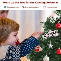 Costway 5Ft/6Ft/7Ft PVC Hinged Artificial Christmas Tree 410/648/968 Tips Holiday Decor with Metal Stand -Northlight Christmas Store GUEST afa23949 fd17 4364 93cd 74988d64d695