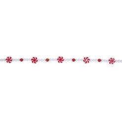 Northlight 9' Red and White Peppermint Candy Beaded Christmas Garland, Unlit -Northlight Christmas Store GUEST b1b66aaf e41a 4b81 a6f7 66b224879b6c