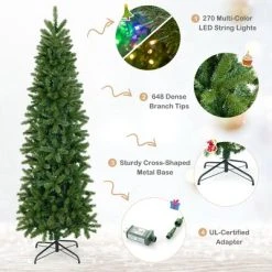 Costway 6 FT/7.5 FT Pre-Lit Hinged Artificial Christmas Tree w/ 648/796 Tips & 270/350 LED Lights 18 Costway 6 FT/7.5 FT Pre-Lit Hinged Artificial Christmas Tree w/ 648/796 Tips & 270/350 LED Lights -Northlight Christmas Store GUEST b1de8a88 45df 4543 a41c b728458750ef