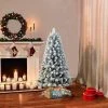 4.5ft Puleo Unlit Flocked Virginia Pine Artificial Christmas Tree -Northlight Christmas Store GUEST b1ee6a20 00f9 474a a080 044f3339db4c