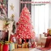 Costway 6.5ft Snow Flocked Hinged Artificial Christmas Tree w/ Metal Stand Pink -Northlight Christmas Store GUEST b2058a4a 4692 4baf 8c1e c4d128d34cbc