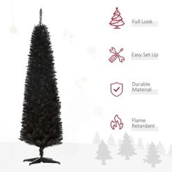 HOMCOM 70.75" Artificial Christmas Pencil Tree Holiday Xmas Tree Home Indoor Decoration 22 HOMCOM 70.75" Artificial Christmas Pencil Tree Holiday Xmas Tree Home Indoor Decoration -Northlight Christmas Store GUEST b25c6545 edb5 46f8 bfa3 d464eb944d5e