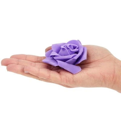 Juvale 100 Pack Purple Flowers for Crafts, 3 Inch Stemless Foam Roses for Wall Decorations, Wedding Receptions, Faux Bouquets, Spring Decor, DIY 8 Juvale 100 Pack Purple Flowers for Crafts, 3 Inch Stemless Foam Roses for Wall Decorations, Wedding Receptions, Faux Bouquets, Spring Decor, DIY - Image 6