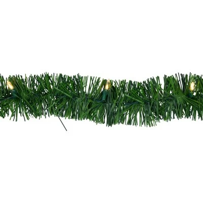Northlight 18' x 3" Pre-Lit Pine Artificial Christmas Garland, Warm White LED Lights 5 Northlight 18' x 3" Pre-Lit Pine Artificial Christmas Garland, Warm White LED Lights - Image 3