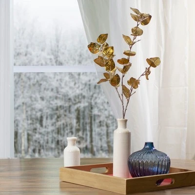 Northlight 34" Metallic Gold Artificial Eucalyptus Spray 3 Northlight 34" Metallic Gold Artificial Eucalyptus Spray